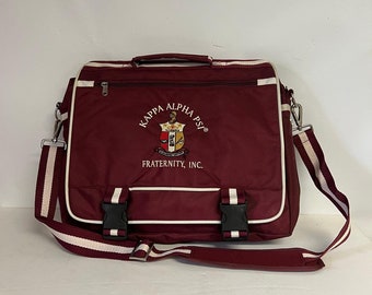 Kappa Alpha Psi (KAY) Fraternity Crimson Canvas Office Bag/Travelling Bag/Messenger Bag, Men's everyday bag.