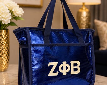 Zeta Phi Beta Insulated Lunch Box | Sorority Lunch Bag | Thermal Food Tote for Work & School