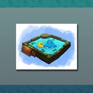Stampa artistica - Puddle Slime Bathtime
