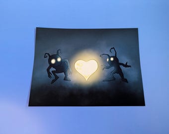 Un corazón sin corazón encuentra un corazón - Lámina artística