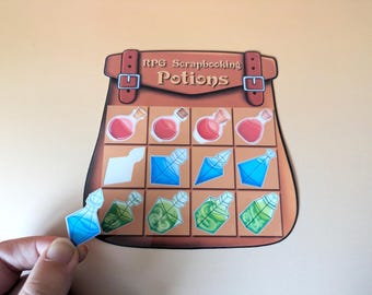 RPG Scrapbooking (Potions) - Sticker Sheet