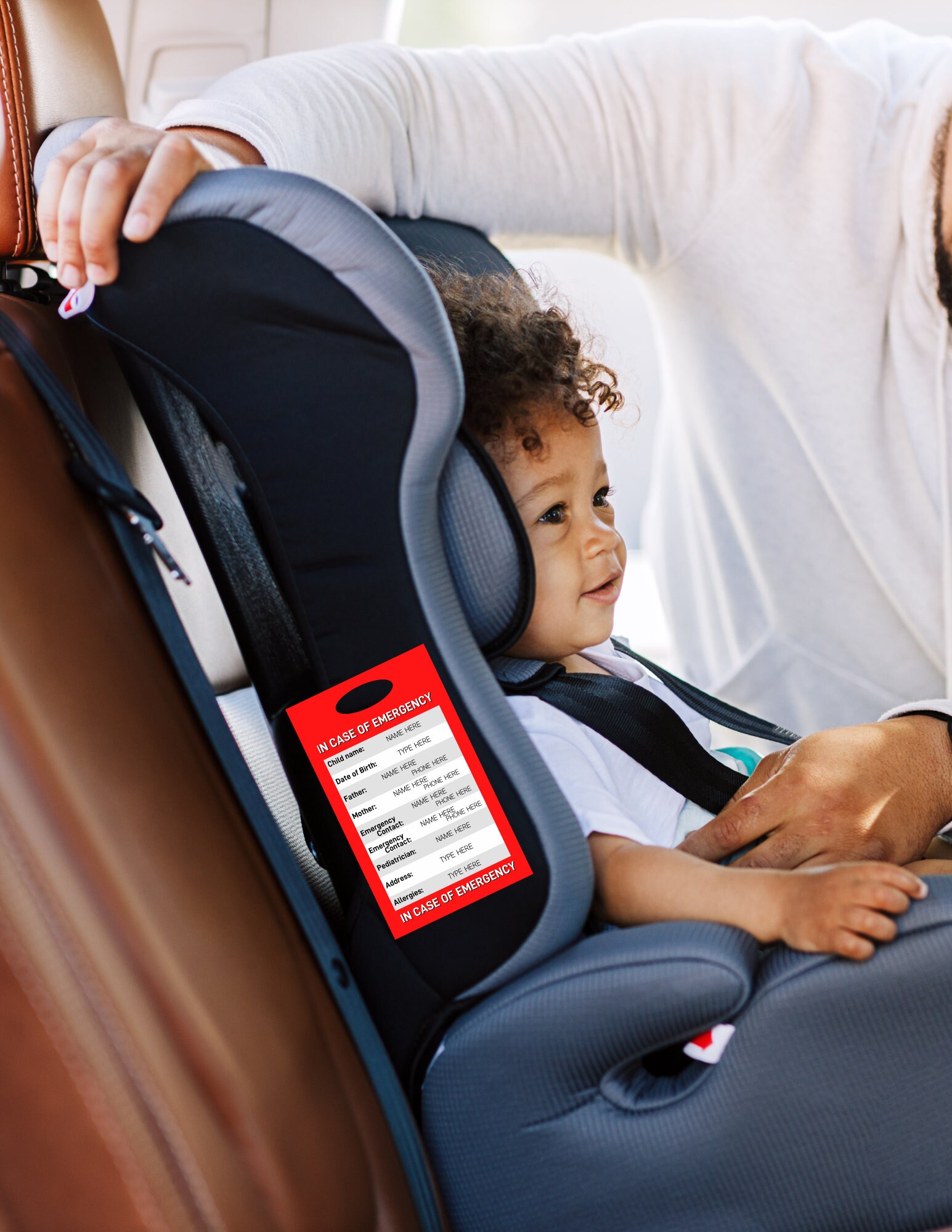 Emergency Sticker for Car Seat - Etsy