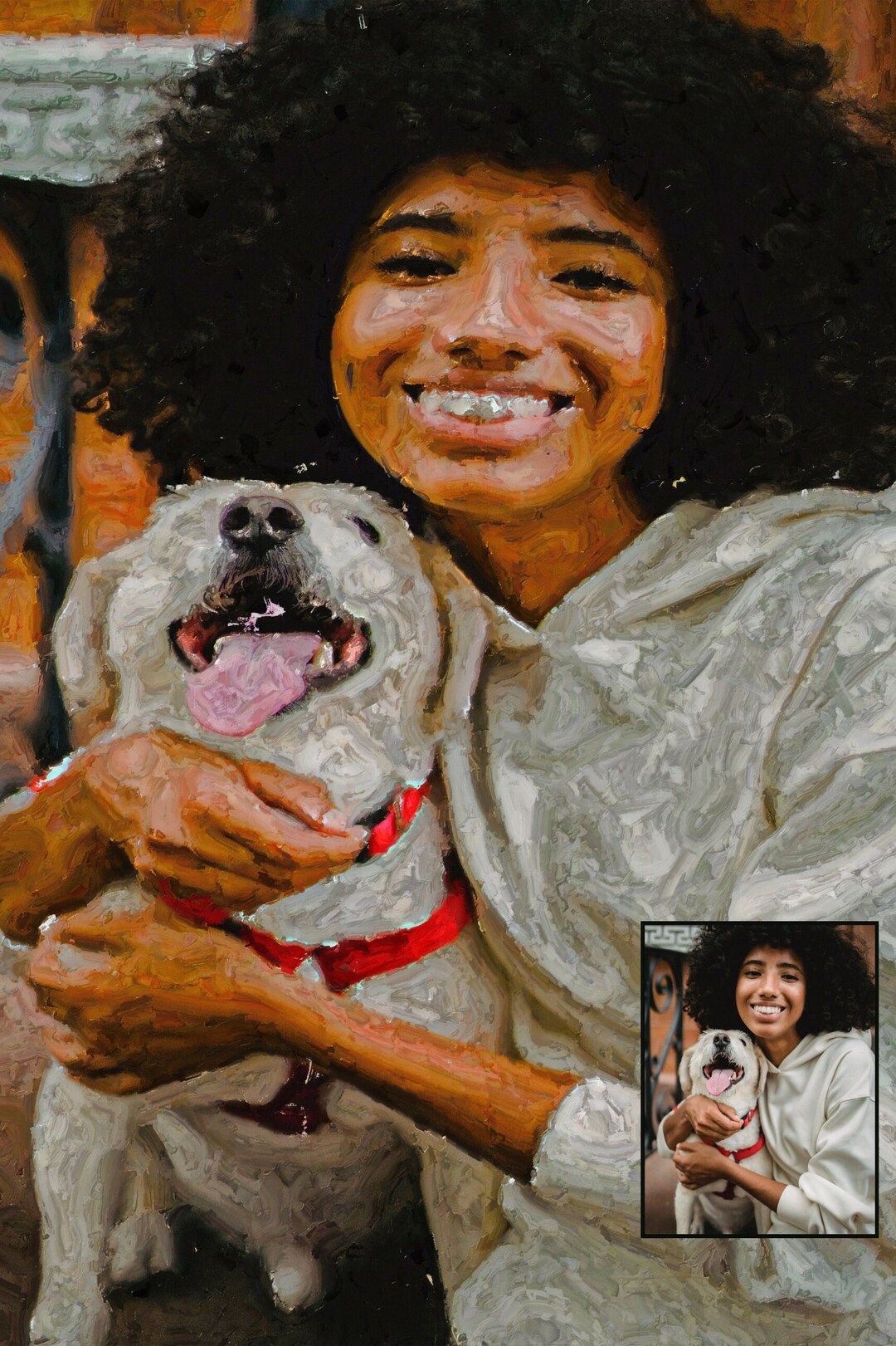 Custom Digital Pet Painting From Photo Printed On Canvas Personalized custom-digital-pet-painting-from-photo-printed-on-canvas-personalized