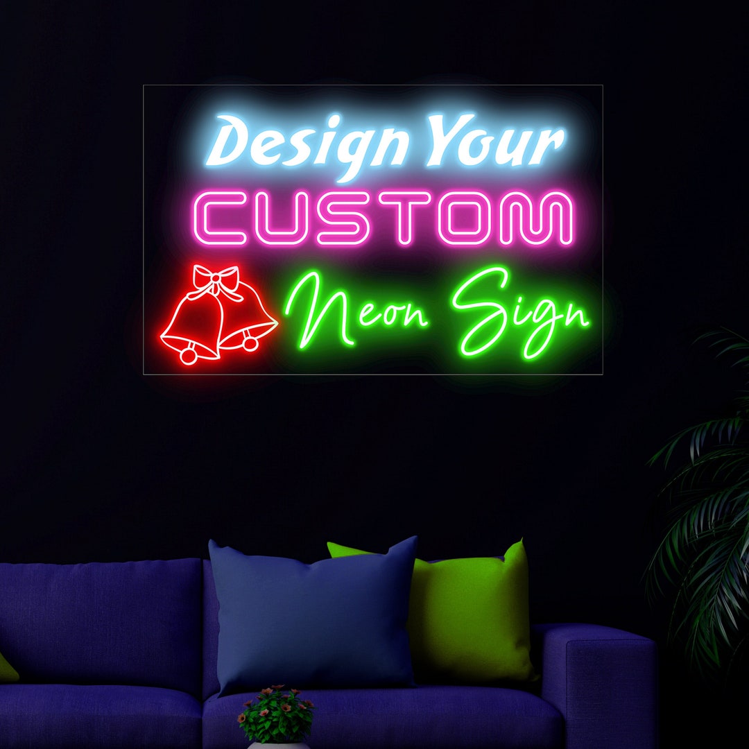 Neon Sign Mockup Create Your Custom Sign Mockup Led Neon Etsy