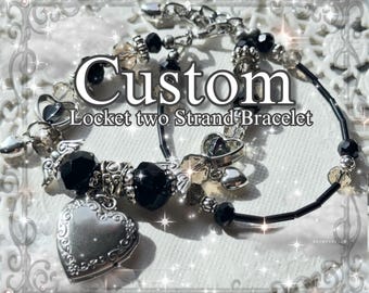 Silver Heart Locket Bracelet: Custom Photo Charm, Y2K Kpop Jewelry