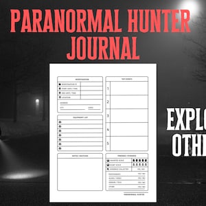 Diario de cazadores paranormales con guía de inicio, ideal para investigaciones de fantasmas, caza de fantasmas, gran regalo para lo extraño, Descargar PDF