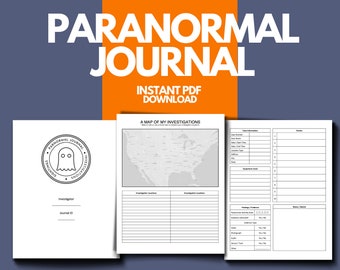 Paranormal Journal - Handy for Ghost Hunting, Paranormal Investigations, Haunted Houses - 120 Page PDF (Instant Download)