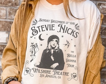 Stevie Nicks vintage style t shirt, unisex Retro band tee, Fleetwood mac comfort colors, oversized boho top, witchy vibe gift for girlfriend