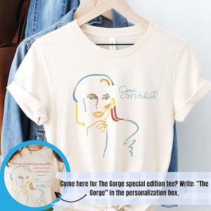 Joni Mitchell tshirt for women and men vintage inspired concert tee case of you t shirt big yellow taxi gift for her 70s rock band tee