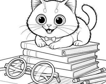 100 lindas páginas para colorear de animales para adultos y niños, imprimibles, digitales y descargables.