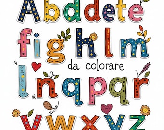 Alphabet Coloring Pages, Lowercase Letters, A4, Educational Art for Kids, Digital Gift