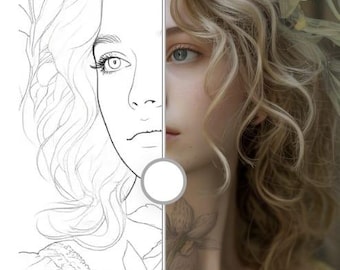 Libro para colorear de moda chic y colorida, mujeres elegantes, con regalo digital