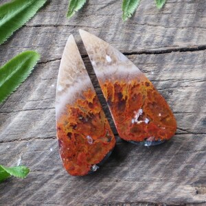 Plume Chrysocolla In Chalcedony Pair