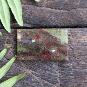 Natural moss agate cabochon