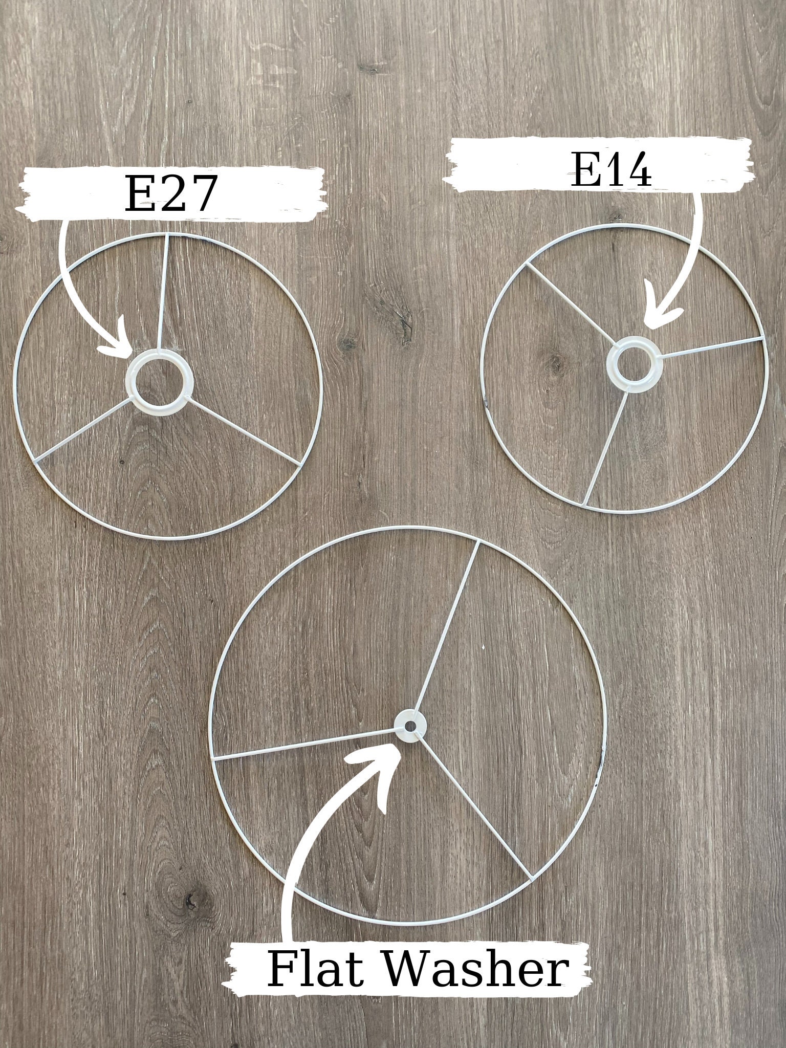 Lampshade Rings Frame Metal White Lampshades Rings Set Etsy