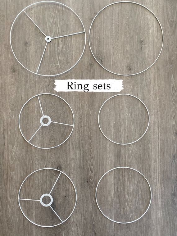 Lampshade Rings Frame Metal White Lampshades Rings Set Etsy