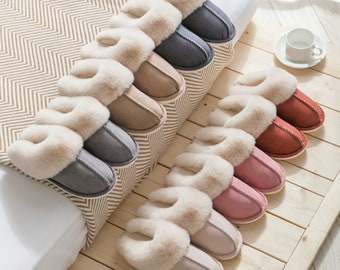 Soft Women House Slippers Home Slippers Slide Plush Unisex Warm Comfy Cozy Indoor Flip Flops GIFT