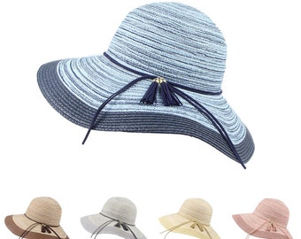 Eco Friendly Wide Brim Hat Sun Protector Visor Bucket Camping Outdoor Sun Hat Beach Hat Floppy Straw Hat