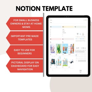 Notion Template, Personal Planner, Digital Planner, Aesthetic Notion Organizer, mom notion template, small business owner notion template