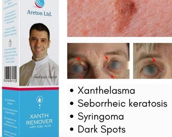 XanthRemover 70% peeling à l'acide glycolique, kératose séborrhéique, xanthélasma, syringome, taches brunes, élimination des taches brunes