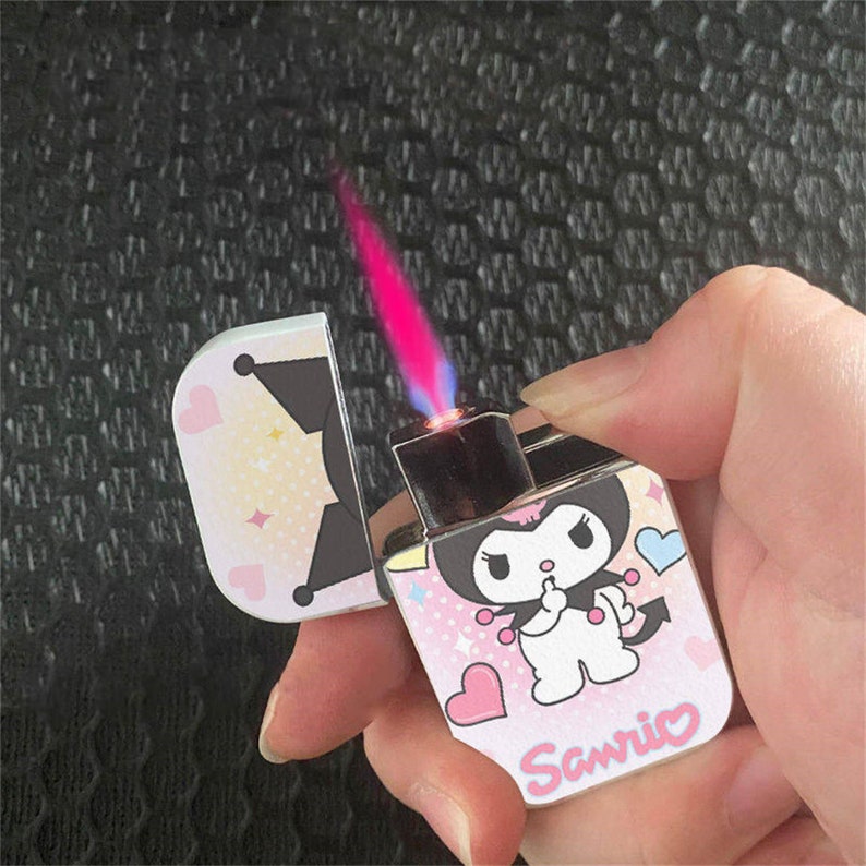 Kuromi Lighter Pink Torch Lighters Creative Sanrio Model Etsy