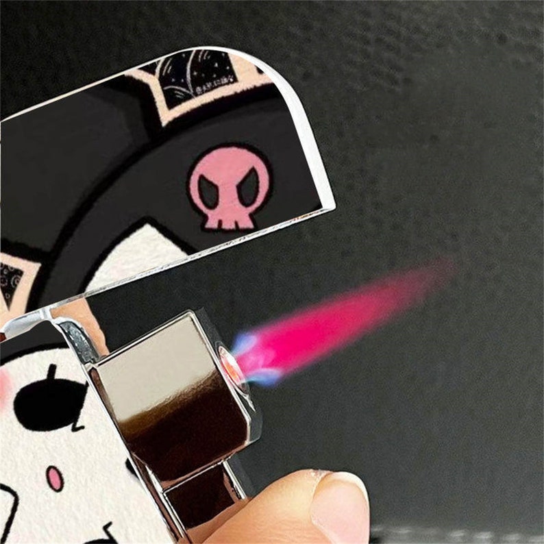 Kuromi Lighter Pink Torch Lighters Creative Sanrio Model Etsy