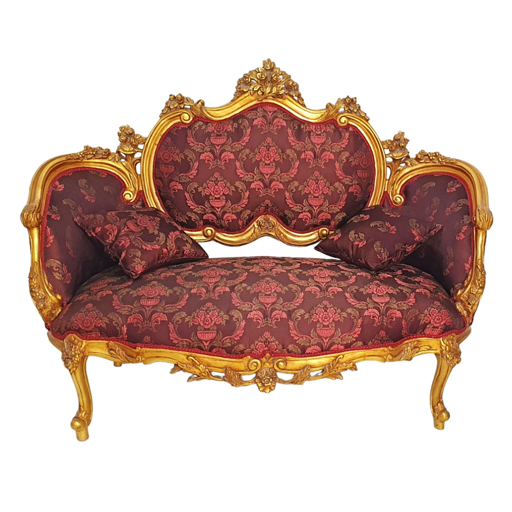 Casa Padrino canapé en cuir baroque de luxe marron foncé / marron - Canapé  en cuir véritable de