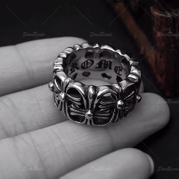 Etsy chrome 2024 hearts ring