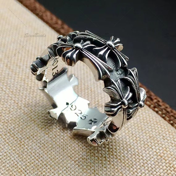 Cross heart ring deals
