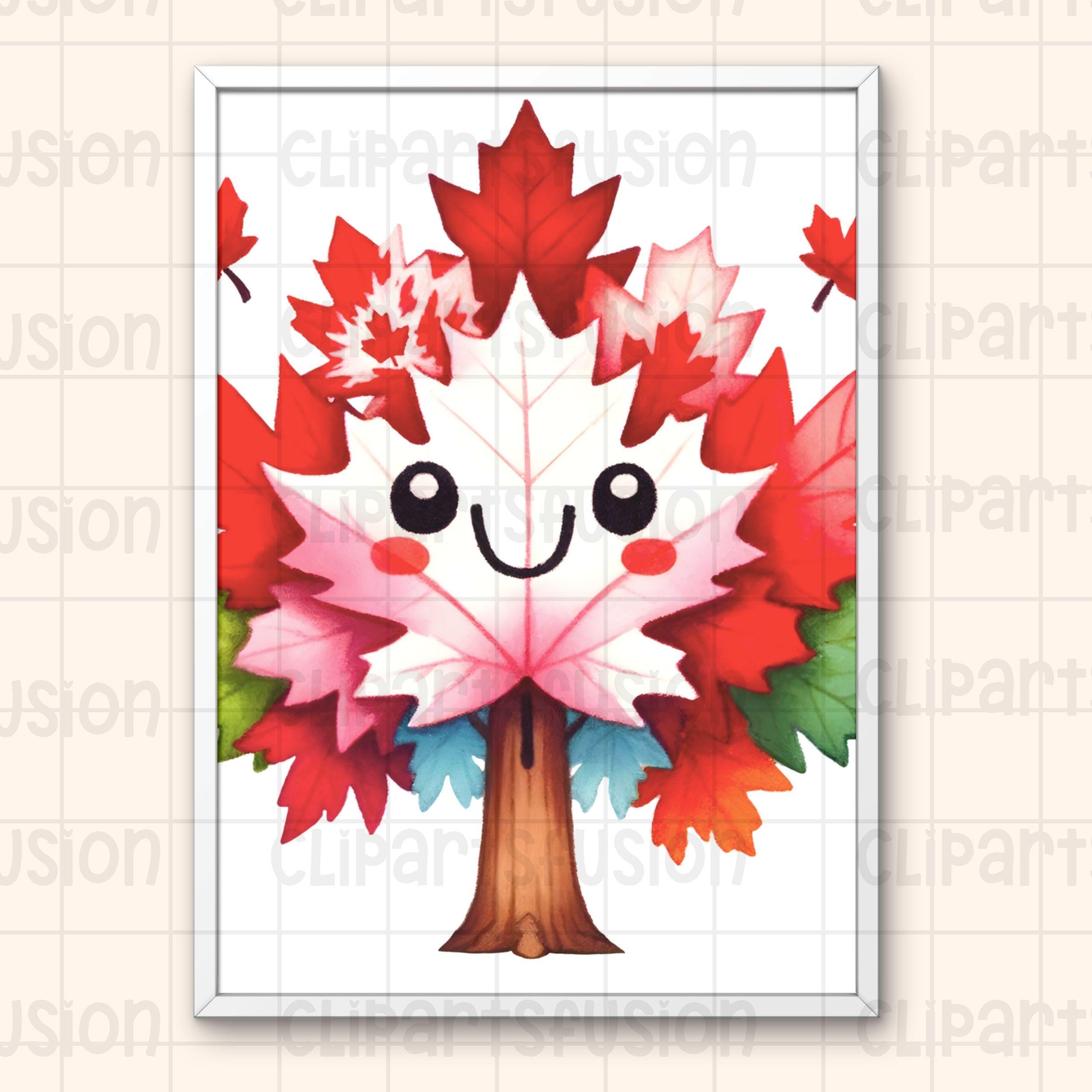 Canada Clipart Set - 90 PNG Watercolor Cute Animals and Nature ...