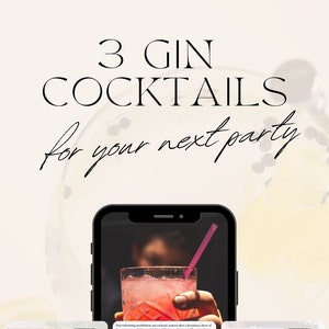 3 ricette di cocktail al gin PDF stampabile