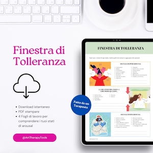PDF stampabile. Fogli di lavoro: "Finestra di Tolleranza". Gestione degli stati di IperArousal e IpoArousal