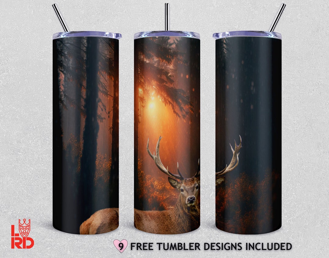 Deer Hunting 20 Oz Skinny Tumbler Sublimation Deer in the - Etsy