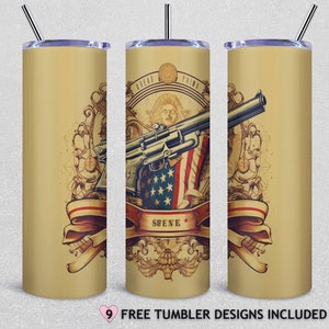 Patriotic Flag Tumbler Wrap: 20oz Skinny Tumbler Sublimation Design (PNG Download)