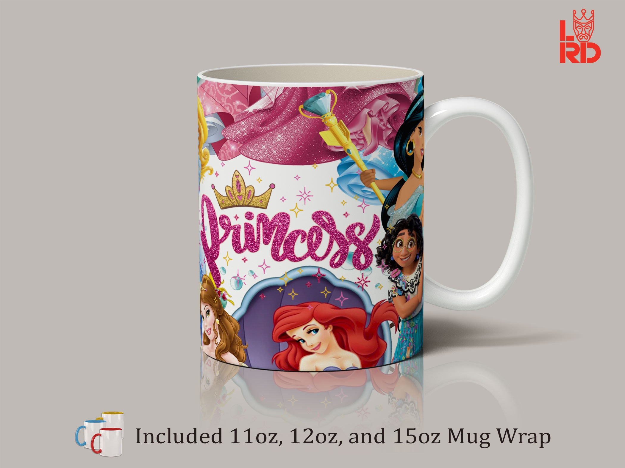 Disney Princess Collection Pink Personalised Mug