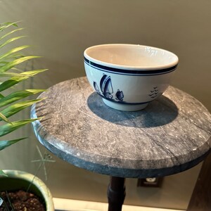 Delft Blue Hand Painted Bowl with Windmill & Sailboat ~ Vintage 1960&#39;s