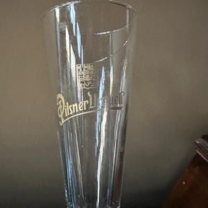 PILSNER URQUELL Pedestal Beer Glass ~ Vintage