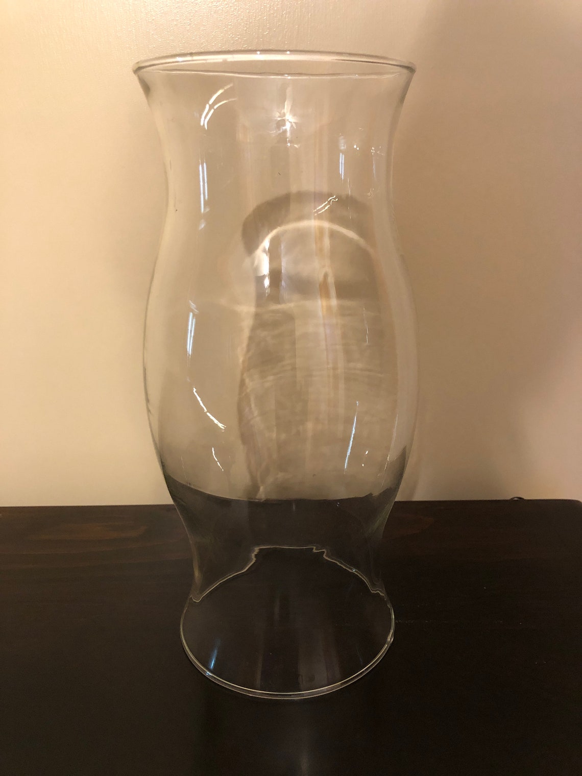 Vintage Clear Glass Hurricane Globe Etsy