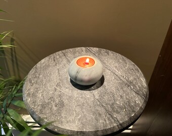 Marble Round Contemporary Votive Holder