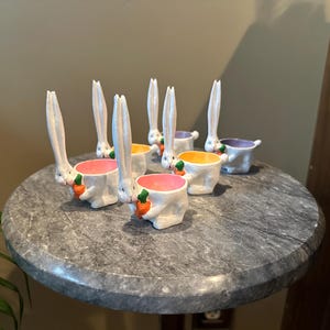 Bunny Easter Egg Holder Decorative Table Favors ~ Set of 6