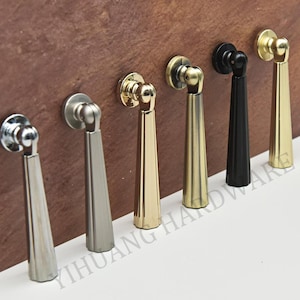 Antique Bronze Dresser Pulls,Silver Chrome Cabinet Pulls,Shiny gold Drop Drawer Pulls,Brushed Nickel drawer knob, Gift Art Deco Hardware 1PC