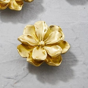 Einzigartige Blumen Kommode Knäufe Exquisite Kamelie Knäufe Knauf Schrank Knauf Geschenk Gold Türknauf Messing Gold Schrank Hardware Yihuanghardware Bild 2