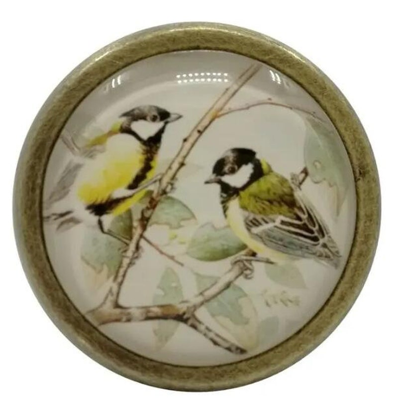 Boutons de tiroir vintage Bird Boutons de commode animal Poignées d'armoires françaises Bouton de placard en bronze cuivré Boutons de porte rétro Quincaillerie de meubles ornée image 6