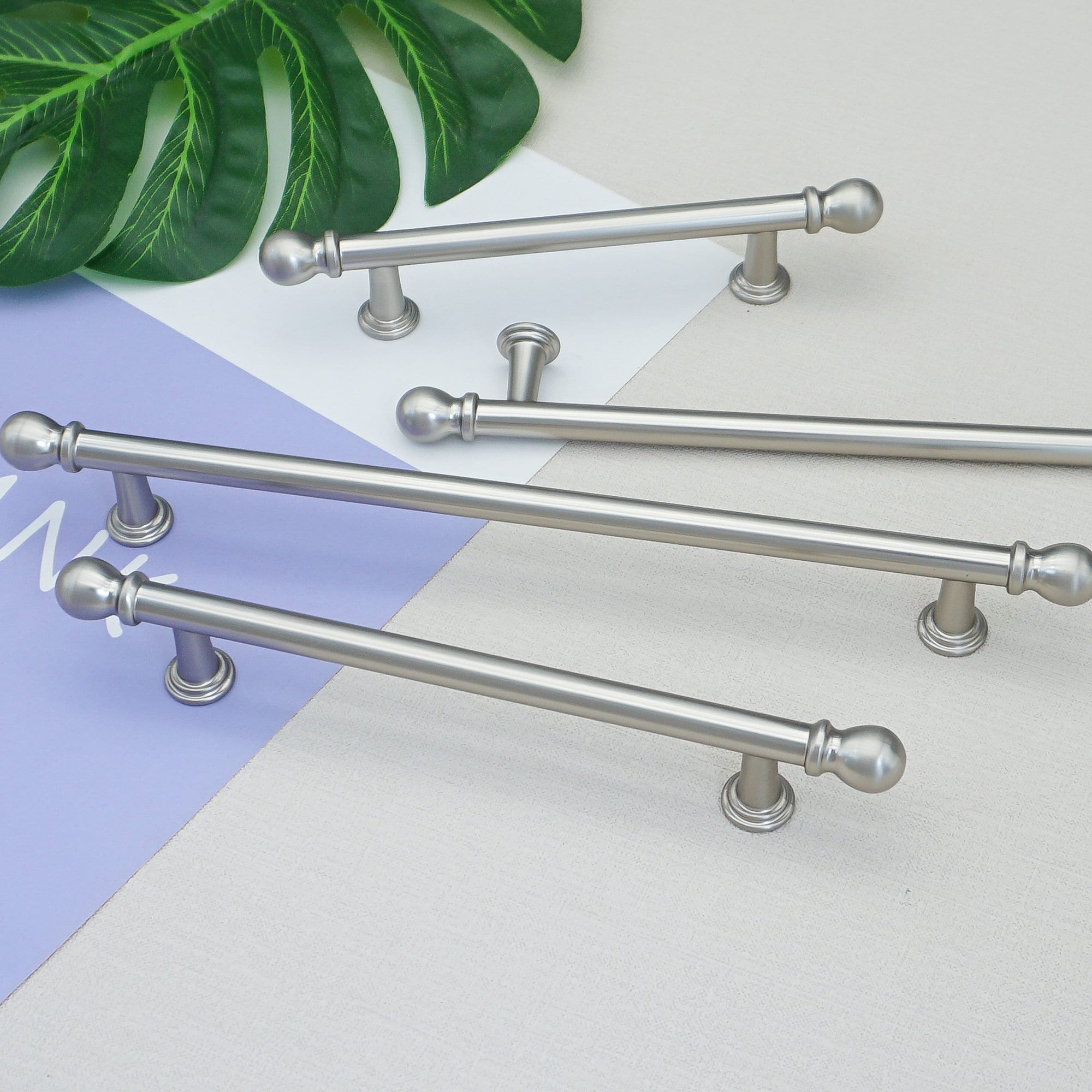 Brushed Nickel Pulls Nickel Drawer Pulls Modern Etsy