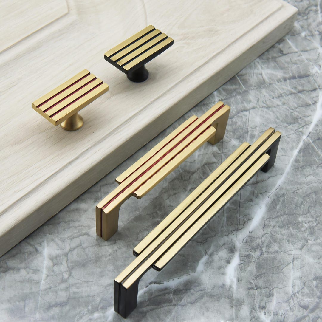 Art Deco Drawer Pulls Antique Bronze Cabinet Pulls Square Kitchen Knob ...