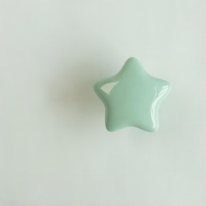Colorful Star Ceramic Knob for Cabinets Dresser Knob Drawer Knob Yellow Blue Green Pink White Unique Kid Knobs Home Decor Yihuanghardware zdjęcie 5