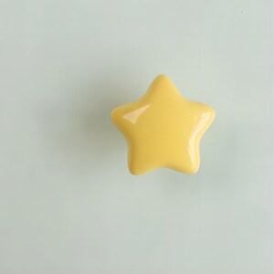 Colorful Star Ceramic Knob for Cabinets Dresser Knob Drawer Knob Yellow Blue Green Pink White Unique Kid Knobs Home Decor Yihuanghardware zdjęcie 3