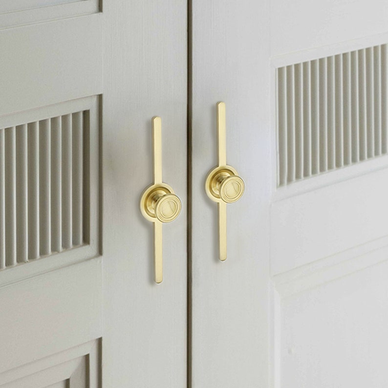 Solid Brass Knob With Backplate Unique Kitchen Door Etsy Hong
