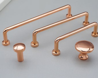 3.78"5"6.3"Rose Gold Drawer Pulls Knobs Modern Cupboard Door Handles Dresser Handles Knobs Gift Kitchen Cabinet Hardware Yihuanghardware