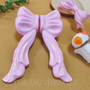 Cute Light Pink Bow Knobs, Wooden bow Knob,Pink Dresser Knobs,Girl Room Drawer knob,Gift Cabinet Knob,Cabinet Hardware Yihuanghardware 1PC